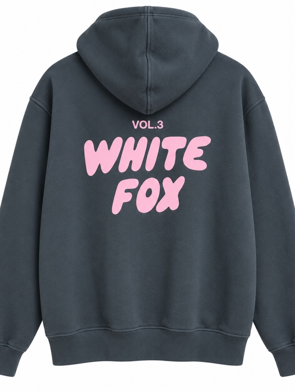 White Fox Vol.3 Hoodie in Charcoal Grey and Light Grey - Unisex